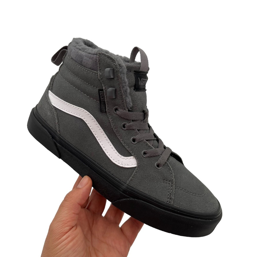Vans Filmore‎ Youth Boys Suede High-Top Lined Shoes Size 4 Gray Water Resistant